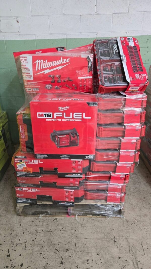 Milwaukee Power Tools Liquidation Pallets | Wholesale Tools 75–100 Units Bulk Deals